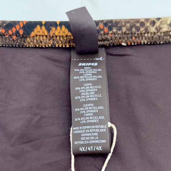NWT SKIMS Swim Bottom Womens 4X Desert Snake Print Recycled Rare BB-BRF-3980 NEW - Picture 5 of 7